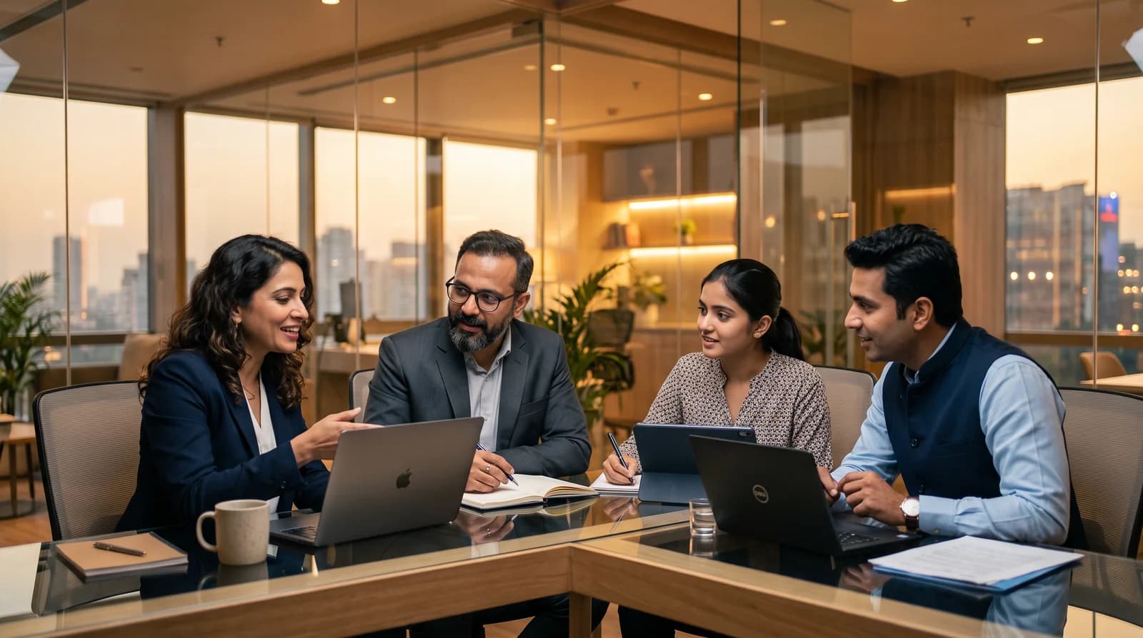 The Bizeneed team collaborating in a modern office